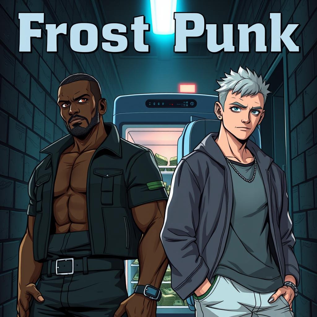 Anime-style cover for a police series titled 'Frost Punk', reminiscent of 'Breaking Bad'