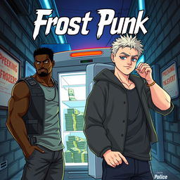 Anime-style cover for a police series titled 'Frost Punk', reminiscent of 'Breaking Bad'