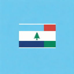 Design a flag for a Lebanese Sunni political party called 'حزب التعزيز السني'. The primary color should be various shades of blue, reflecting strength and unity while incorporating relevant symbols.