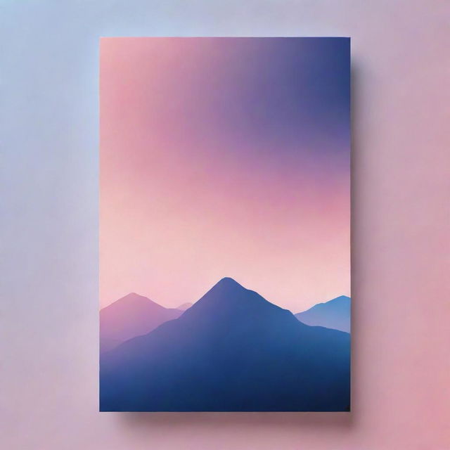 Generate a graphic poster with a stunning gradient background featuring a transition from deep blue at the top to pastel pink at the bottom.