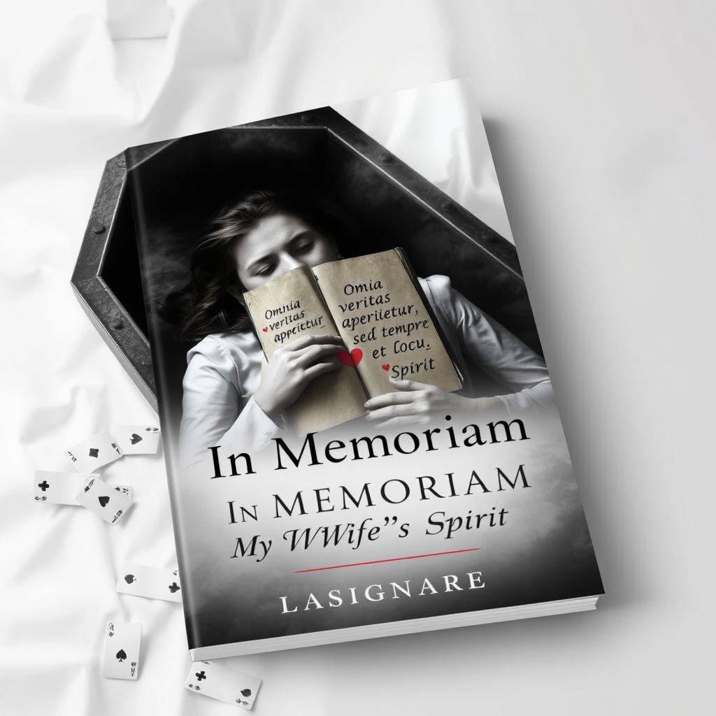 An e-book cover featuring a dark, atmospheric scene with a woman lying in a coffin