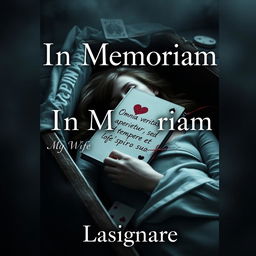 An e-book cover featuring a dark, atmospheric scene with a woman lying in a coffin