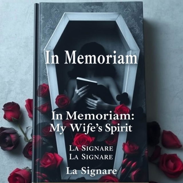 A novel cover featuring the silhouette of a woman in a coffin made of playing cards