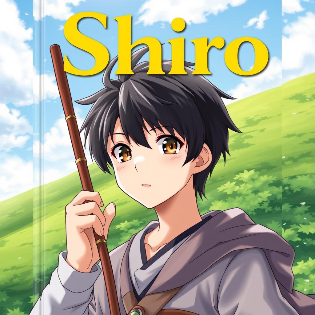 Anime fantasy cover featuring a 16-year-old boy named Shiro