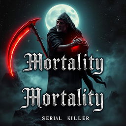 A captivating book cover design for a horror and romance novel titled 'Mortality'