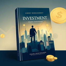 A captivating book cover design for an investment and money management book, featuring a sleek, modern aesthetic