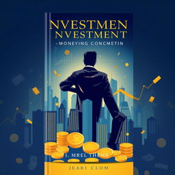 A captivating book cover design for an investment and money management book, featuring a sleek, modern aesthetic