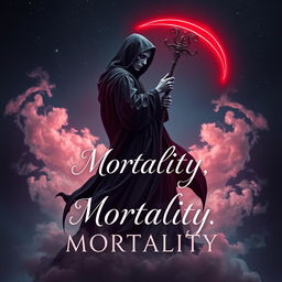 A stunning book cover design for a romance novel titled 'Mortality'