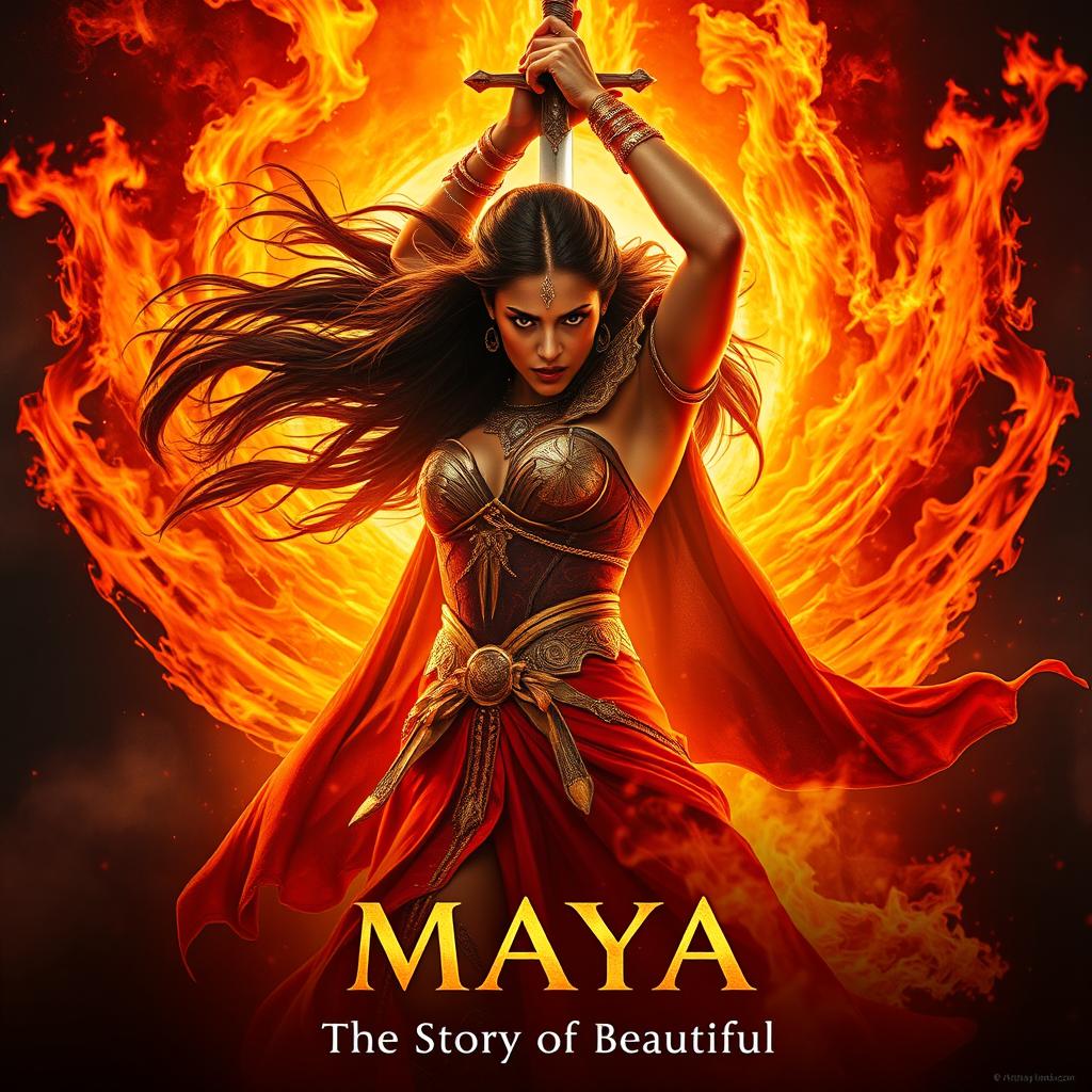 A cinematic action fantasy film poster titled 'MAYA'