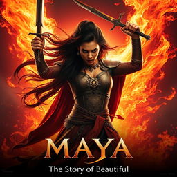 A cinematic action fantasy film poster titled 'MAYA'