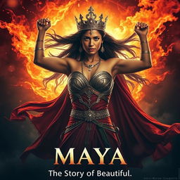 A cinematic action fantasy film poster titled 'MAYA'