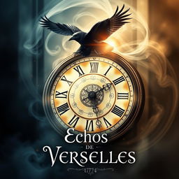 An enchanting and beautifully realistic book cover for a story set in Versailles in 1774