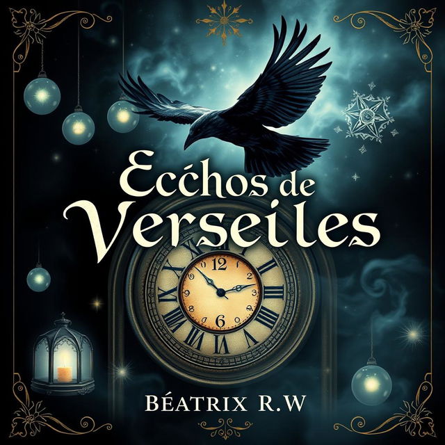 An enchanting and beautifully realistic book cover for a story set in Versailles in 1774