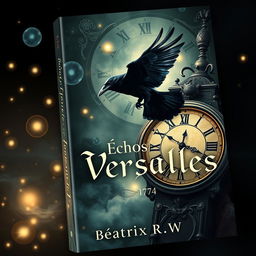 An enchanting and beautifully realistic book cover for a story set in Versailles in 1774