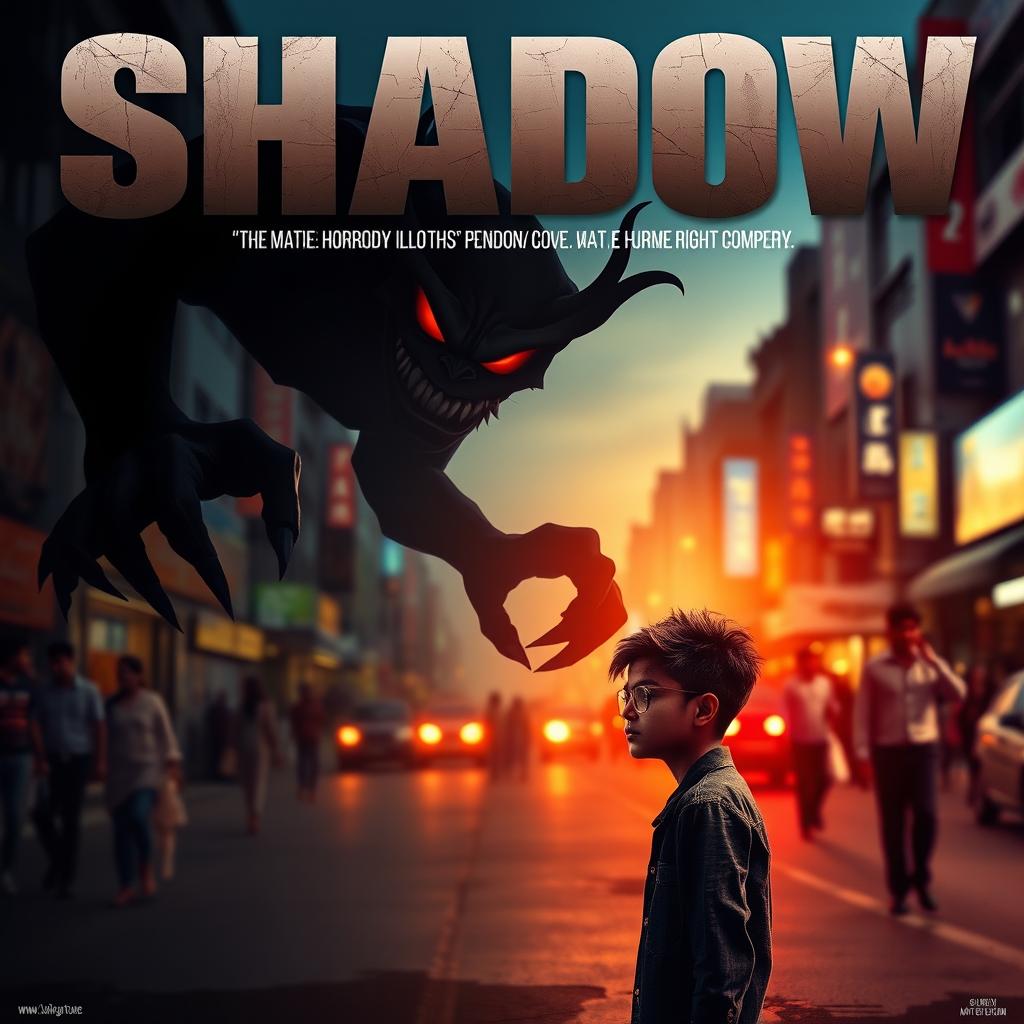 A cinematic horror action comedy poster titled 'SHADOW'