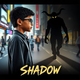 A cinematic horror action comedy film poster titled 'SHADOW'