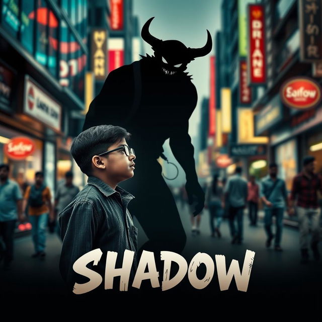 A cinematic horror action comedy film poster titled 'SHADOW'