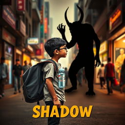 A cinematic horror action comedy film poster titled 'SHADOW'