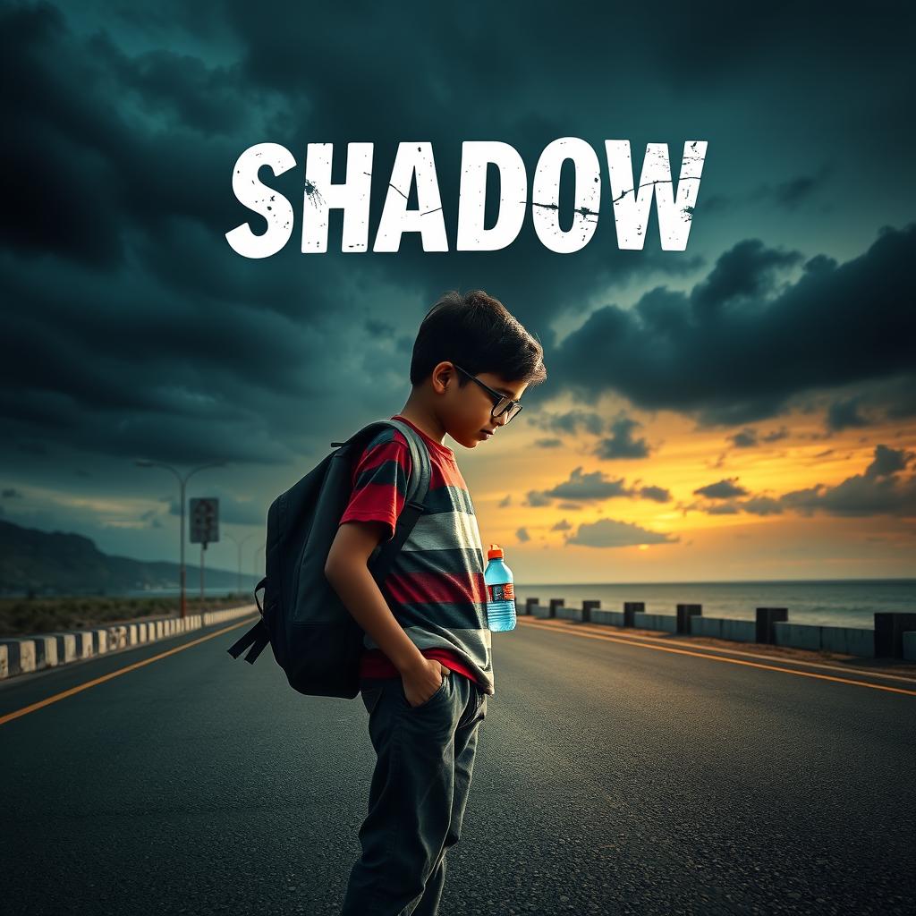 A cinematic action horror fantasy comedy film poster titled 'SHADOW'