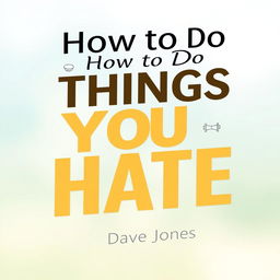 An attractive and engaging ebook cover design featuring the title 'How to Do Things You Hate' prominently displayed in bold, modern typography