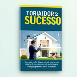 Capa de ebook atraente para 'Vistoriador de Sucesso', com um design moderno e profissional destacando a oportunidade de ganhar uma renda extra através de vistorias de imóveis