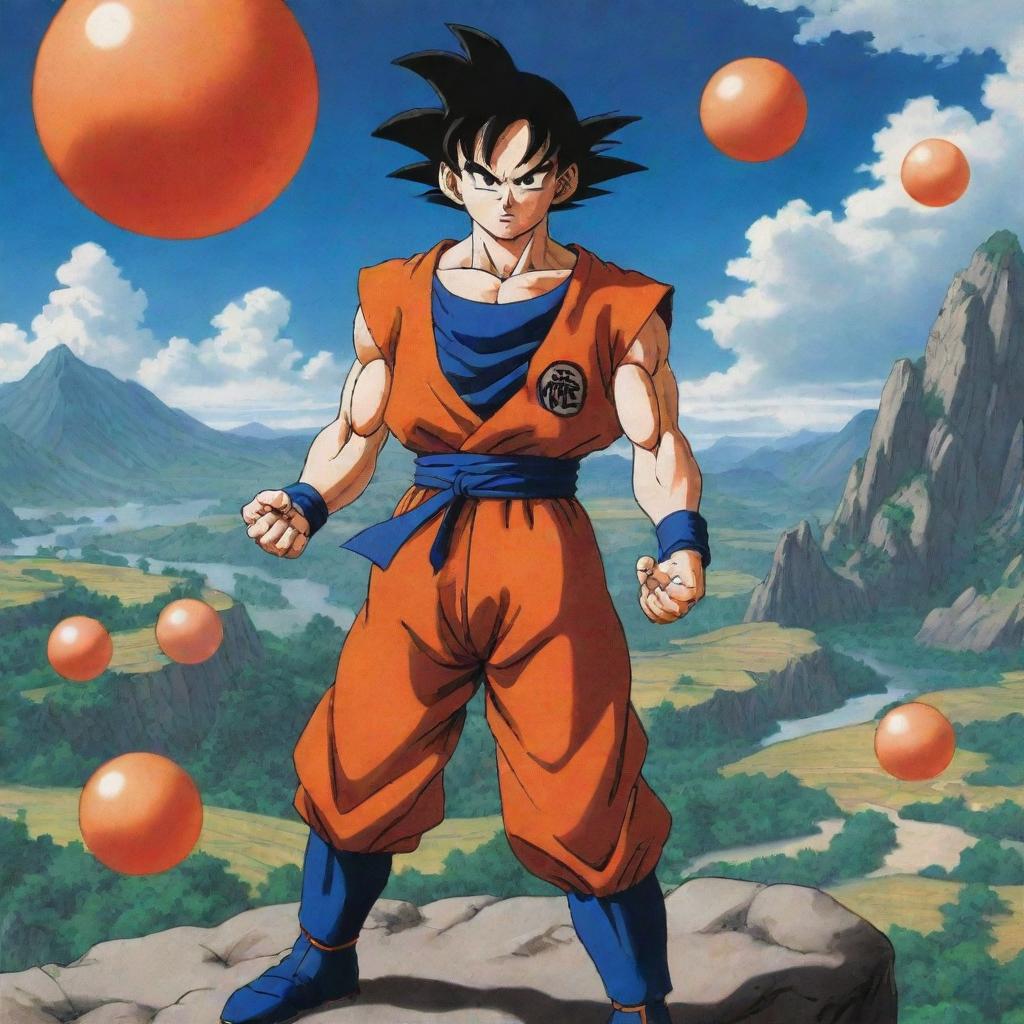 The extraordinary world Jesus led the explorer to unravels as the iconic universe of Dragon Ball, filled with familiar landscapes, characters and towering dragon balls, evoking a sense of adventurous nostalgia.