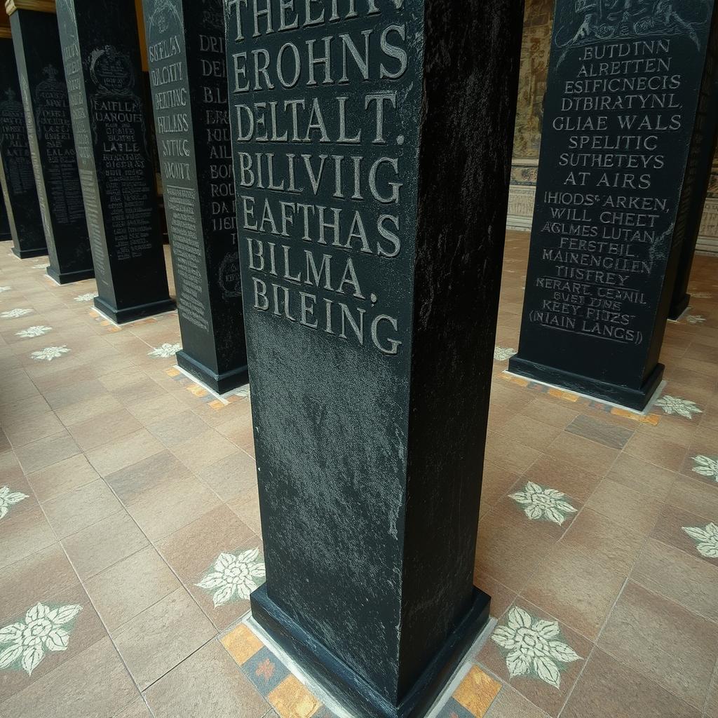 The floor is covered with weathered mosaic tiles that barely reveal ancient floral patterns