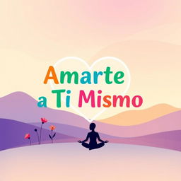 A vibrant and engaging YouTube thumbnail for a video titled 'Amarte a Ti Mismo'