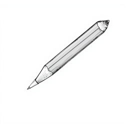 A poetic black and white illustration featuring a pencil with an eraser, designed with fine and simple lines