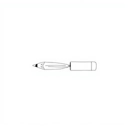 A poetic black and white illustration featuring a pencil and an eraser, created with fine and simple lines