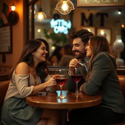 A covert romantic encounter between a man and his best friend's girlfriend during a double date, characterized by a playful and flirtatious interaction