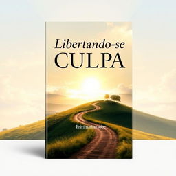 A captivating e-book cover design featuring the title "Libertando-se da Culpa: O Caminho de Deus do Pecado à Graça" prominently displayed in elegant, bold fonts