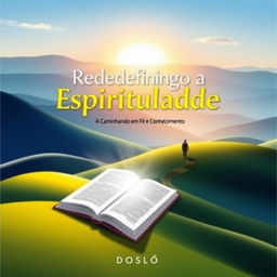 A captivating book cover design for the theme "Espiritual é