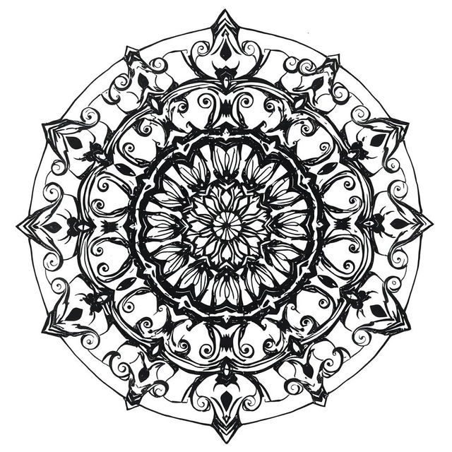 A hand-drawn black and white illustration of a kaleidoscope, symbolizing diversity and the unique beauty of each individual