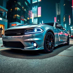 A sleek and stylish fastback car that combines the aggressive design features of a Dodge with the elegant and luxurious elements of a Mercedes-Benz