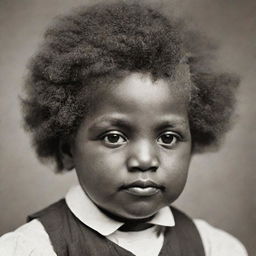 An adorable image of Frederick Douglass as a baby, showing his tiny, innocent features and a budding spark of courage in his eyes.