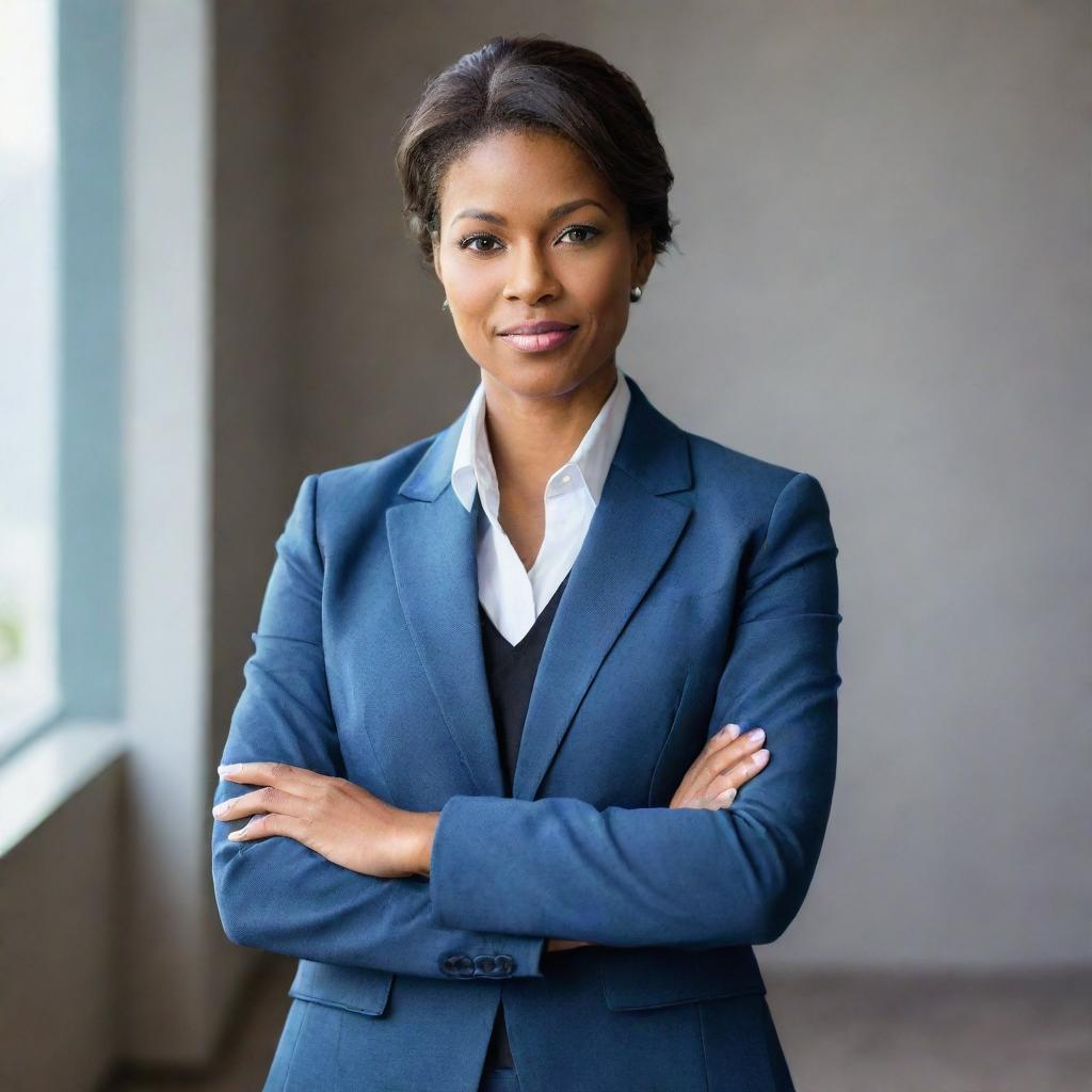 Portrait of a strong, confident woman in professional attire