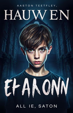 A book cover featuring a fifteen-year-old boy with sharp, piercing eyes, looking directly at the viewer