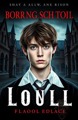 A book cover featuring a young man with sharp, intense brown eyes, staring ahead with a determined expression