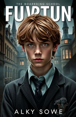 A book cover featuring a young man with sharp, intense brown eyes, staring ahead with a determined expression