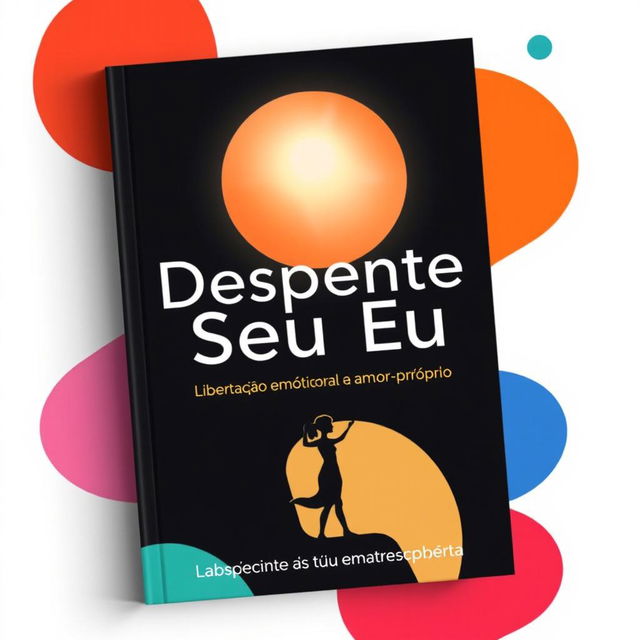 Uma capa vibrante e abstrata para um e-book intitulado "Desperte Seu Eu: Libertação Emocional e Amor-Próprio"