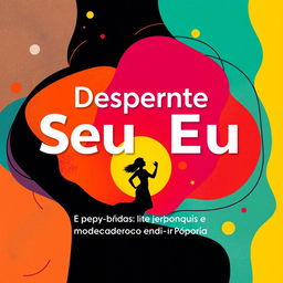 Uma capa vibrante e abstrata para um e-book intitulado "Desperte Seu Eu: Libertação Emocional e Amor-Próprio"