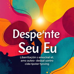 Uma capa vibrante e abstrata para um e-book intitulado "Desperte Seu Eu: Libertação Emocional e Amor-Próprio"