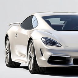 A beautiful and elegant sports car featuring a subtle, non-flashy rear spoiler that enhances its streamlined appearance without being overly bold