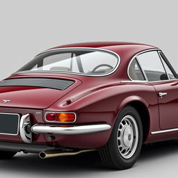 A beautifully crafted classic sports car featuring a tasteful rear spoiler that subtly enhances its aerodynamic profile