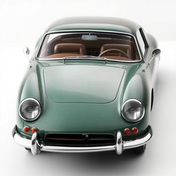 A beautifully designed classic sports car featuring a subtle yet stylish rear spoiler that enhances its classic elegance