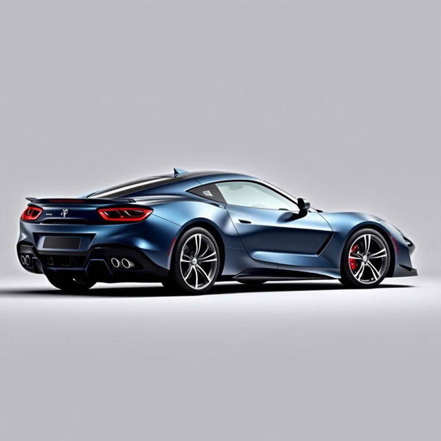 A stunning sports car featuring a sleek and sophisticated design with a subtle rear spoiler that complements its aerodynamic profile without being too flashy