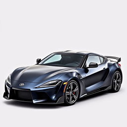 A beautiful sports car with an aggressive stance and a subtly designed rear spoiler that adds functionality without being overly flashy