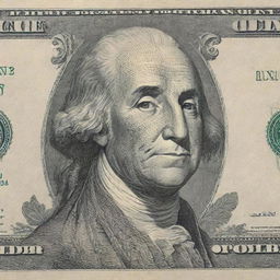 A concept art of a United States one dollar bill, but instead of George Washington, it features an artistic representation of a universal mother figure, symbolizing love, care and strength.