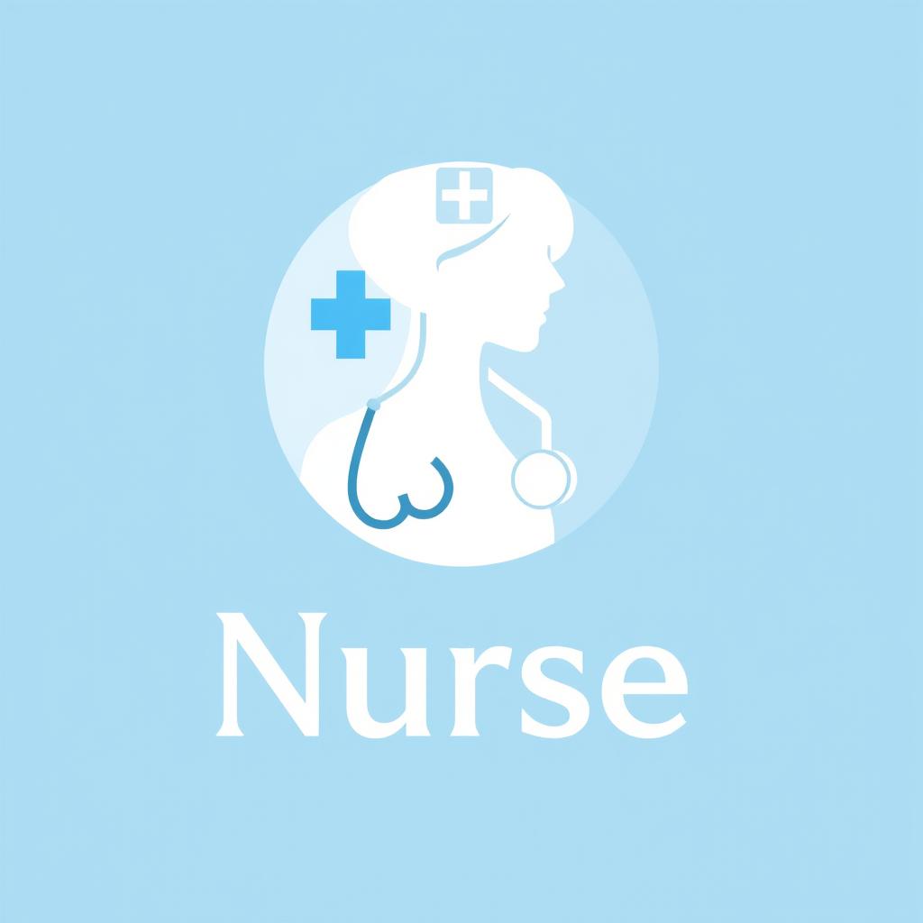 A professional and modern logo design representing a nurse